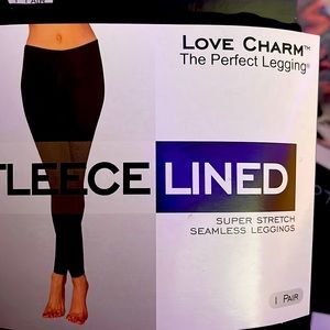 Black fleece lined leggings size l/xl